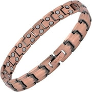 MagnetRX® Ultra Strength Magnetic Therapy Copper Bracelet for Women (Copper)