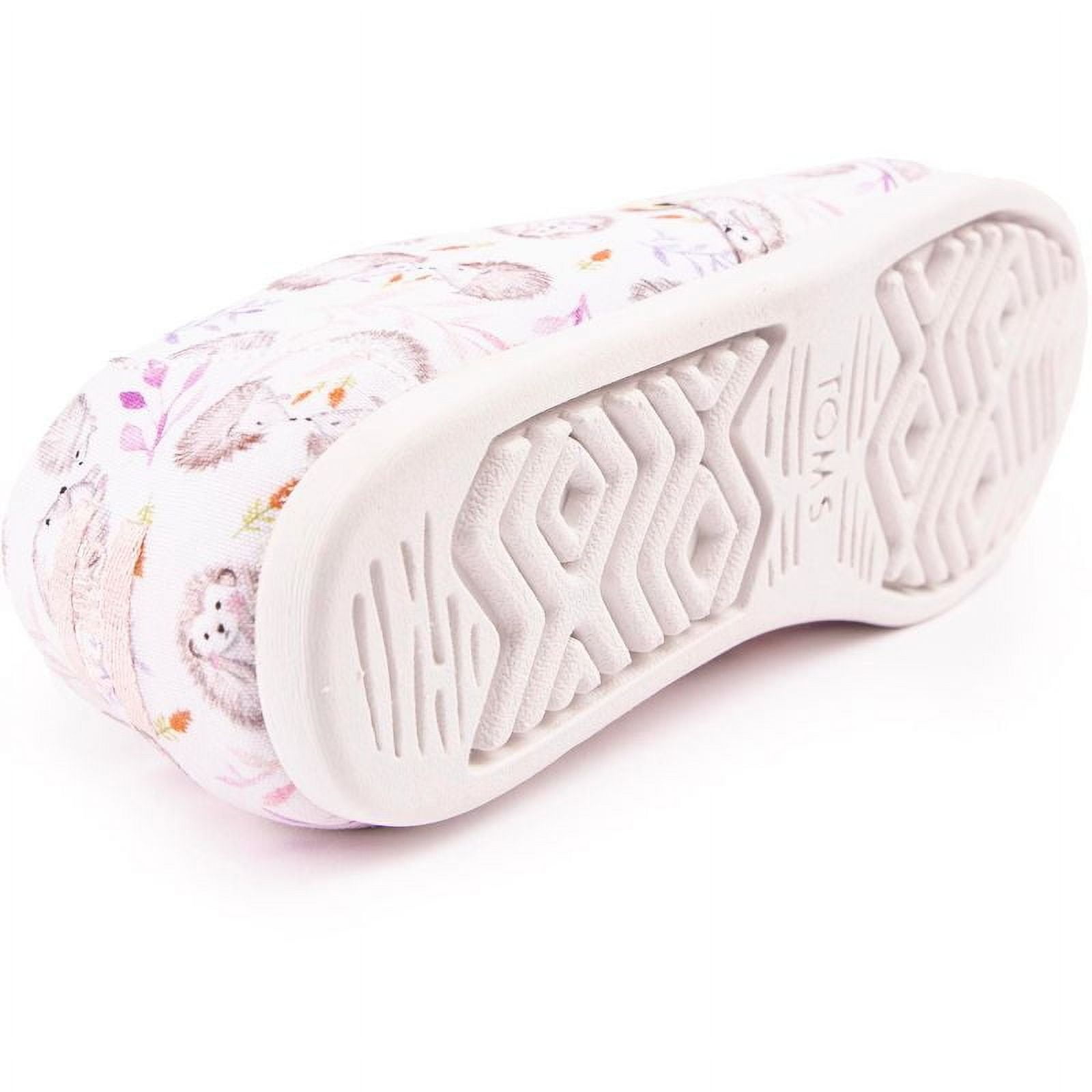 Toms Shoes Journeys Womens Toms Toms Women's White Happy Hedgehogs  Alpargata Slip-On Shoes