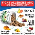 thumbnail image 4 of BARK&SPARK Premium Dog Allergy Relief Chews - Anti-Itch Skin & Coat Supplement - Omega 3 & Fish Oil - Itchy Skin Relief Treatment Pills - Itching & Paw Licking - Dry Skin&Hot Spots - 180ct - Peanut, 4 of 8
