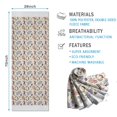 thumbnail image 2 of Beige Cartoon Horse Rainbow Pattern Hot Yoga Mat Towel Non Slip for Hot Yoga - Quick-Drying Yoga Mat Cover with 4 Corner Pockets with Travel Bag - Hot Yoga Towel Non Slip 70"x26", 2 of 6