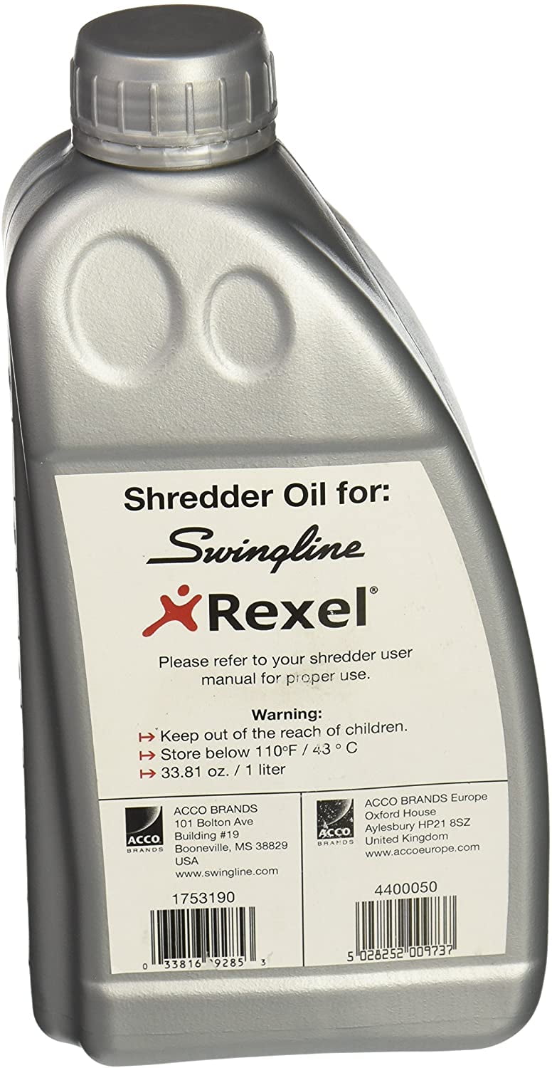 Swingline Shredder Oil, for SelfOil TAA Compliant Shredders, 1 Liter