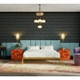thumbnail image 5 of Jaxx  Panelist Padded Headboard - Set of 2 Wall Panels Microvelvet Surf Turquoise - King, 5 of 5