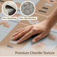 thumbnail image 6 of ODIKA 5'x7' Blue Beige Geometric Striped Design Washable Area Rug Intricate Handwoven Patterns with Modern Flair Easy Care, Non-Shedding, Pet Friendly, for Small Living Room, Bedroom, 6 of 7