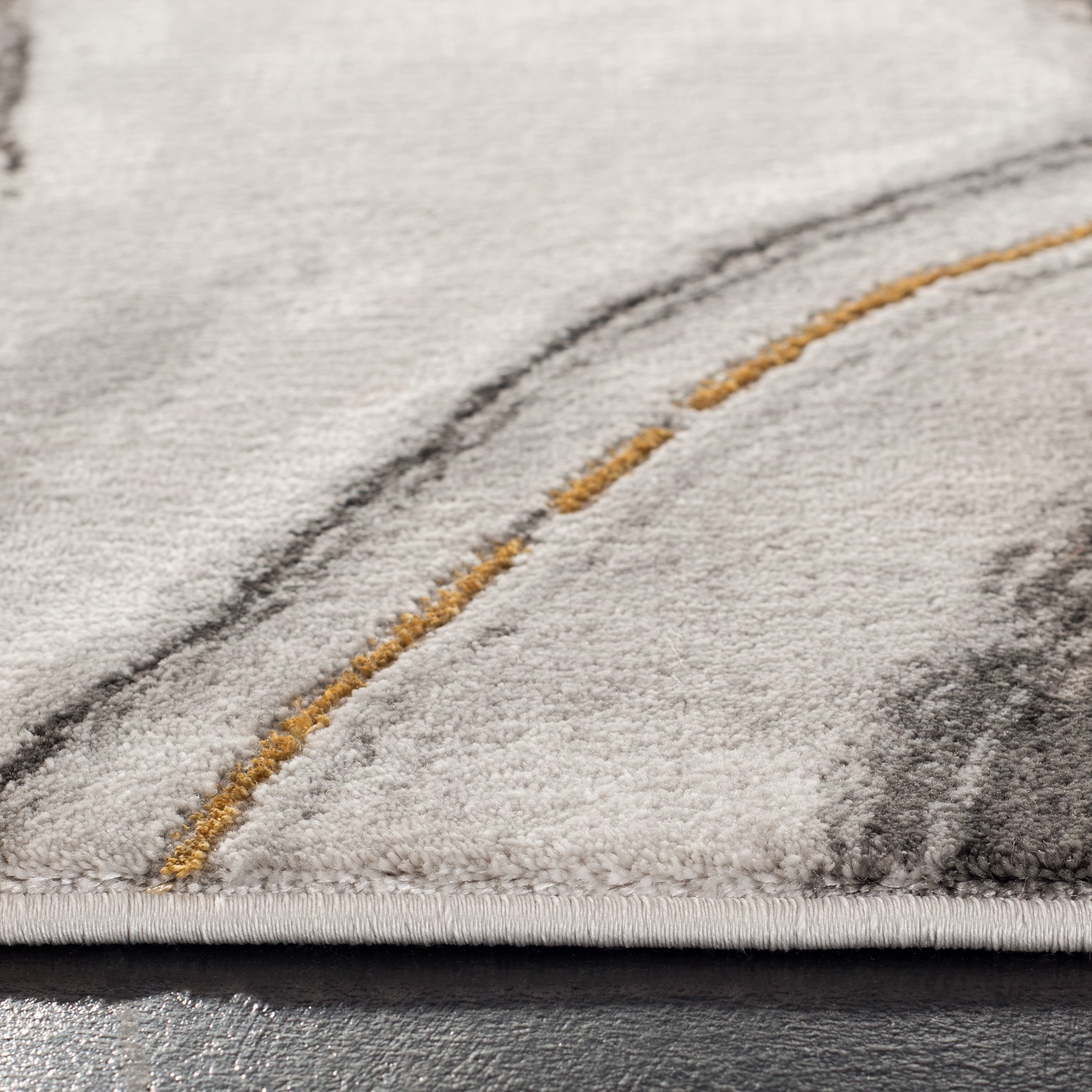 SAFAVIEH Craft Angjelko Abstract Runner Rug, Grey/Gold, 2'3" x 22'