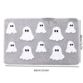 thumbnail image 3 of Halloween Cute Ghost Shaggy Bath Mat, Fluffy White Ghost Tufted Doormat, Non Slip Absorbent Floor Rug, for Bathroom, Bedroom, Halloween Home Decor, 3 of 7