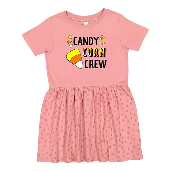Inktastic Candy Corn Crew for Halloween Girls Toddler Dress