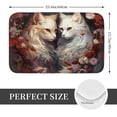 thumbnail image 2 of Rateoe Flower Cat Couple Pattern Flannel Door Mat Indoor Outdoor Entrance, Waterproof All-Weather Doormat,Fade Resistant, Low Profile Entryway Mat 16x24in, 2 of 7