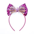 thumbnail image 1 of Diadema con lazo de escamas de pescado de estilo europeo y americano, de piel sintética con diseño de arcoíris, para festivales, fiestas de cumpleaños, joyería fina, 1 of 6