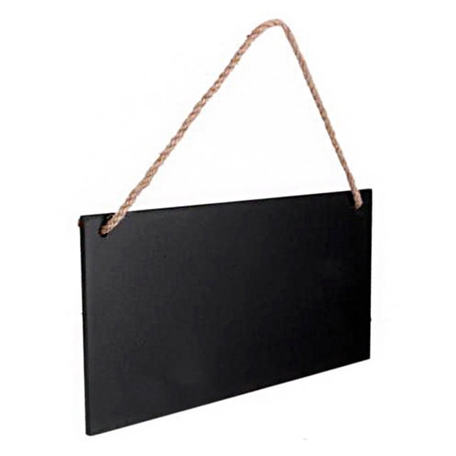 Bewildely Pizarras de madera rectangulares colgantes, tablero de mensajes para el hogar, cocina, Bar, tienda Decoración del hogar