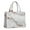 White Rose Gold, variant on Large Capacity Tote Bag,Teal Gold Marble Pattern Handbag Fashion Luxury Tote Bag,15.7"x13"x 5.1" Inches,Laptop Compatible