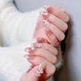 thumbnail image 4 of Christmas Decoration Fofosbeauty False Nails, Coffin Press on Nails Tips Design, Tree White, 4 of 9