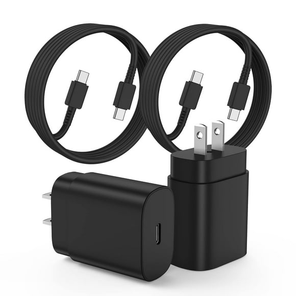 Paquete de 2 cargadores Essri USB C Fast de 25 W con cable de 3 m