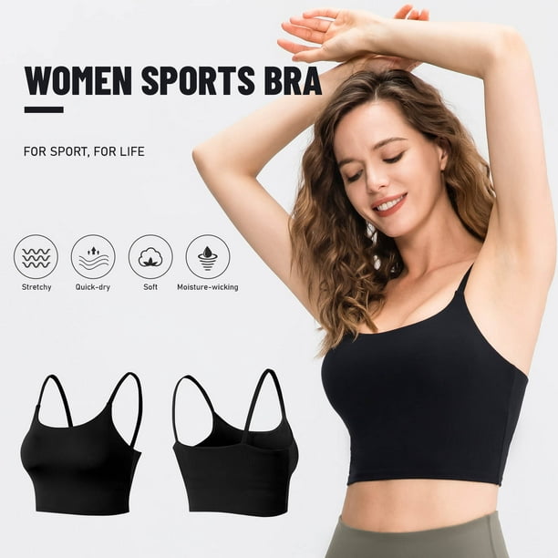 Sports Bra and Maximum Hold padded Crop Top for Workout, Running and Yoga 2  Pack - Sodacoda Online Store