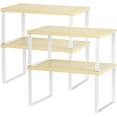 thumbnail image 2 of Set of 4 Stackable Kitchen Cabinet Organizer Shelf Wood Countertop Spice Shelves, 2 of 7