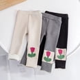 thumbnail image 5 of Esaierr Toddler Kids Girls Warm Fleece Leggings 6M-6Y Infant Warm Winter Pants Baby Thick Stretch Fleece Pants Kids Girls Skirted Leggings, 5 of 7