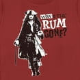 thumbnail image 2 of Women's Pirates of the Caribbean: Dead Man's Chest Jack Sparrow Why is the Rum Gone Graphic Tee Red Medium, 2 of 4