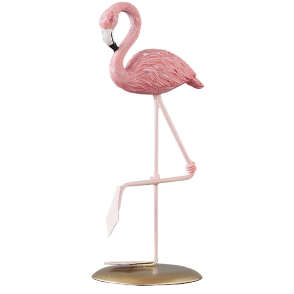 BRIGHTFUFU Resin Flamingo Sculpture Decorative Flamingo Statue Tabletop Figurine Home Decor