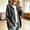 Dark Gray, variant on Women's Leopard Print Hooded Knit Cardigan Long Sleeve Open Front Loose Casual Sweater Coat, 2XL