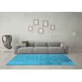 thumbnail image 3 of Ahgly Company Indoor Square Oriental Light Blue Industrial Area Rugs, 7' Square, 3 of 4