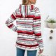 thumbnail image 4 of Sudadera Con Capucha Para Mujer, Sudadera De Fibra De Poliéster, Manga Larga, Rayas Coloridas, Con Capucha, Cordón De Lana, Cómoda Para Ir De Compras ANGGREK Raya Fina Roja XL, 4 of 6