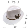 thumbnail image 5 of SILVERFEVER Fedora Hat with Feathers Gatsby Holiday Octoberfast Bavarian Alpine Trilby Dress Up Hats, 5 of 11