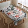 thumbnail image 2 of Christmas Tree and House Pattern Rectangle Tablecloth 60"x84",Waterproof Polyester Rectangle Table Cloth, Wipeable Spillproof Polyester Tablecloth for Dining, Camping, Indoor and Outdoor, 2 of 5
