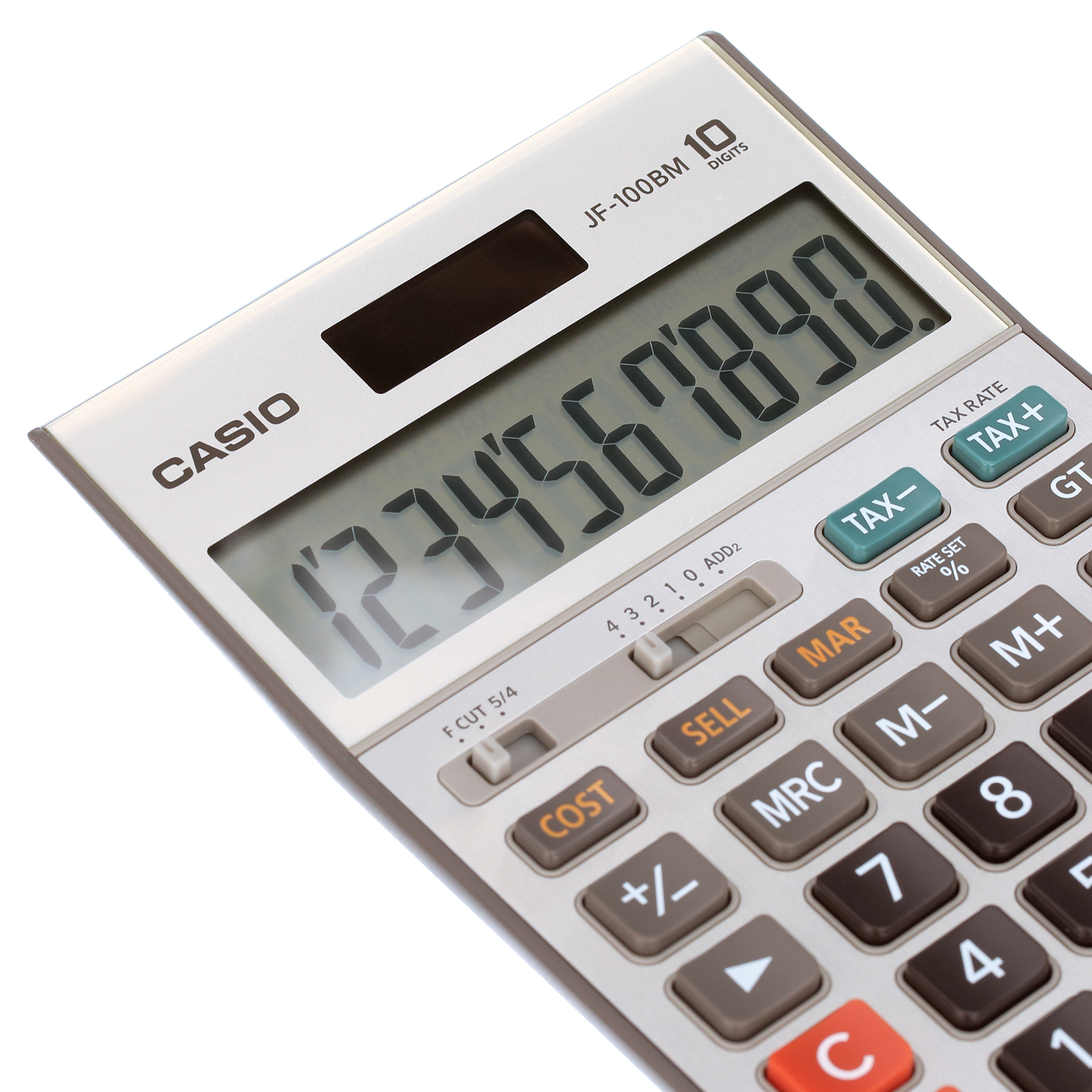 Casio JF-100MS Solar Desktop Calculator, Gold photo 4