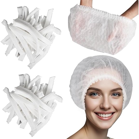 Head Cap Kitchen ProtectX 500 Pack Purple Disposable Hair Nets, Elastic Head Cover ...