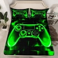 thumbnail image 2 of Manfei Chic Game Console Full Sheet Sets, Modern Video Game Sheet Set Full, Teenager Boys Girls Bed Sheets Set Full Size, Breathable Bedroom Decoration, 4pcs, 2 of 7