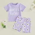 thumbnail image 2 of Toddler boys and girls summer clothes 6 12 18 24 months 2T 3T 4T short sleeves shirt tops & casual shorts outfit set Light Purple 6-12 Months, 2 of 4