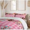 thumbnail image 6 of Ambesonne Sweets Duvet Cover Sets, Candy Cookie Sugar Cake, 2-King, Brown Pale Pink, 6 of 7