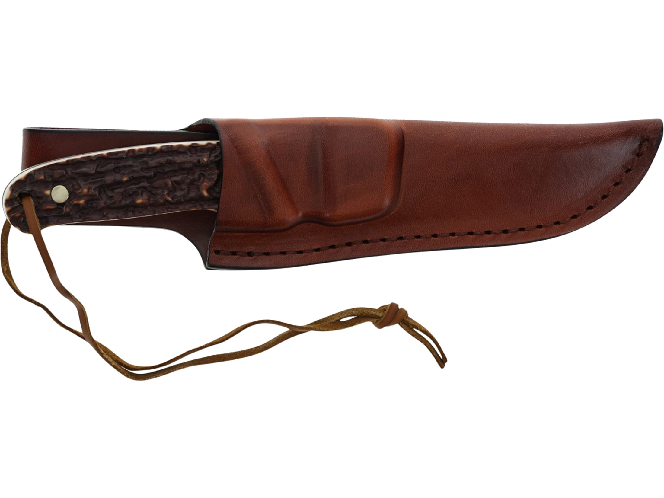 Uncle Henry Phin Pro Hunter Fixed Blade Knife 3.6" Drop Point 7Cr17MoV Stainless Satin Blade Staglon Handle
