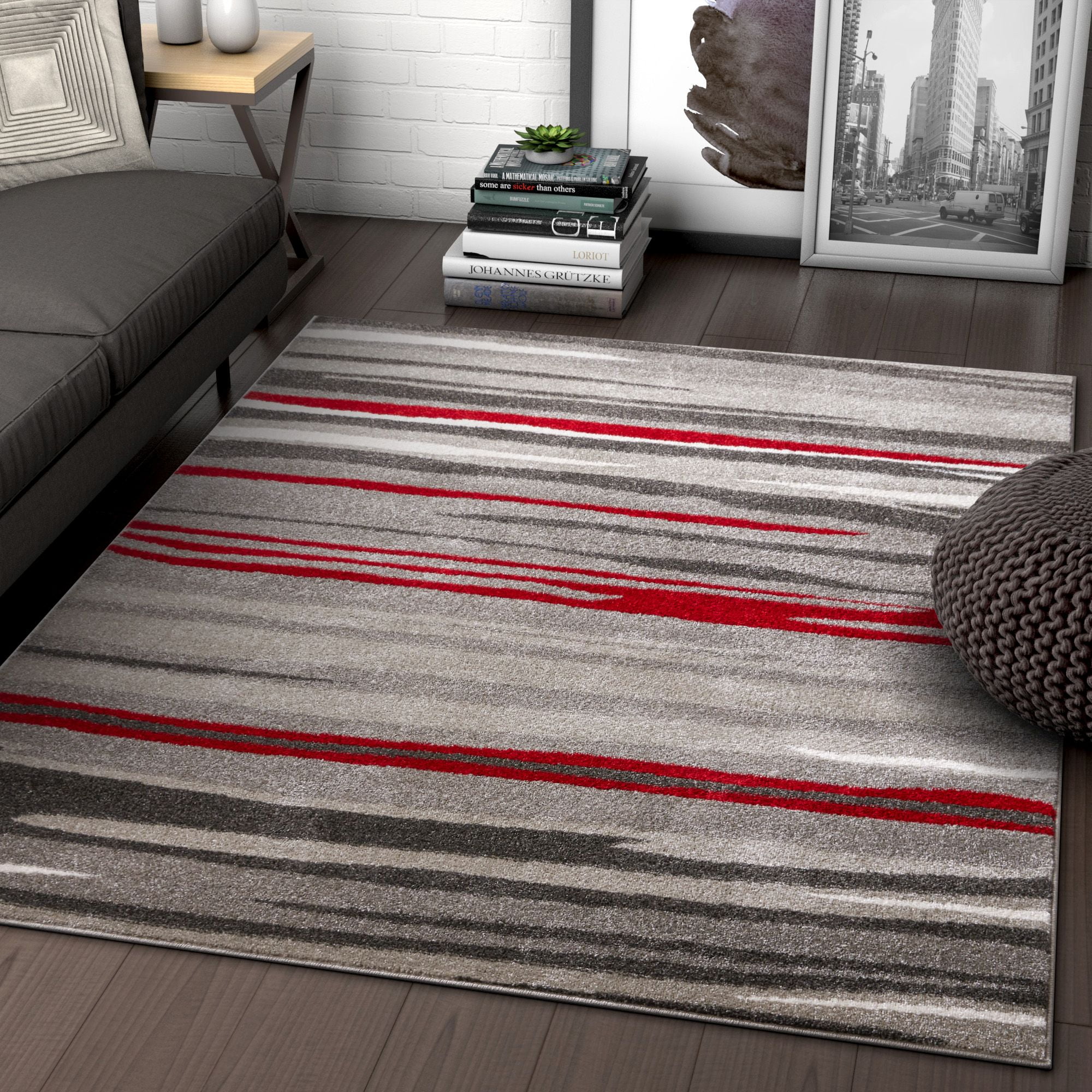 Well Woven Serenity Oscar Modern 7'10" x 9'10" Vintage Distressed