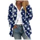 thumbnail image 2 of ICHUANYI liquidación mujer invierno cálido felpa botón chaqueta prendas de vestir abrigo bolsillos Patchwork manga larga Tops ICHUANYI WER2023082201435, 2 of 5