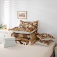 thumbnail image 6 of Homewish Vintage Labrador Retriever 7-Piece King Bedding,Camo Dog King Bed in a Bag,Brown,Light Gray Reversible, 6 of 8