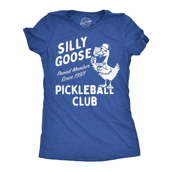 Womens Funny T Shirts Silly Goose Pickleball Club Sarcastic Graphic Novelty Tee for Ladies Womens Graphic Tees