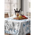 thumbnail image 6 of Blue Grey Botanical Table Cloth, Waterproof Tablecloth for Rectangle Tables, Spring Floral Summer Farmhouse Reusable Washable Fabric Table Cover for Restaurant Kitchen Dining Tables 52"x70", 6 of 9