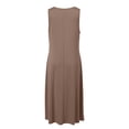 thumbnail image 3 of Uootdi Robes Maxi pour Femmes Col Rond Sans Manches Robes Amples avec Poches Décontractées Longues Robes d'Été pour la Plage Cadeau, 3 of 8