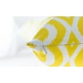 thumbnail image 4 of TreeWool (Pack of 2) Ogee Ikat Accent Decorative Cotton Throw Pillow Covers (20 x 20 Inches, Yellow), 4 of 6