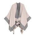 thumbnail image 2 of Women's Shawl Wrap Poncho Ruana Cape Cardigan Sweater Open Front for Spring Fall Winter (PC02-3), 2 of 13