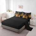 thumbnail image 5 of jejeloiu Cute Daisy Floral 7-Piece Bedding Comforter Set,Brown Capybara Kapibra King Bedding Sets,Rustic Plant Bed Sheets For Boys Girls,Microfiber Bedroom Decor Reversible, 5 of 8