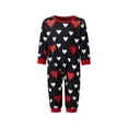 thumbnail image 2 of Argulvti Valentines Day Matching Family Pajamas Set Stylish Love Heart Pattern Family Matching Outfits, 2 of 8