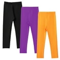 thumbnail image 3 of HILEELANG Toddler Kids' Fall & Winter Leggings Ages 1 - 14Y 95% Cotton + 5% Spandex Soft & Skin - Friendly Stretchy & Non - Binding Colors Purple Black Orange Size 4 - 5Y, 3 of 11