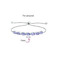 thumbnail image 3 of Bling Jewelry Womens Lavender Tanzanite Zircon Accent Bolo Tennis Bracelet Sterling Silver Adjustable, 3 of 5