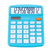 Desktop Calculator 12 Digit with Large LCD Display and Sensitive Button, Solar and Battery Dual Power, Standard Function for Office, Home, School, CD-2786