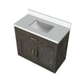 thumbnail image 5 of Abbey 36 in W x 22 in D Brown Oak Single Vanity and Cultured Marble Top, 5 of 6
