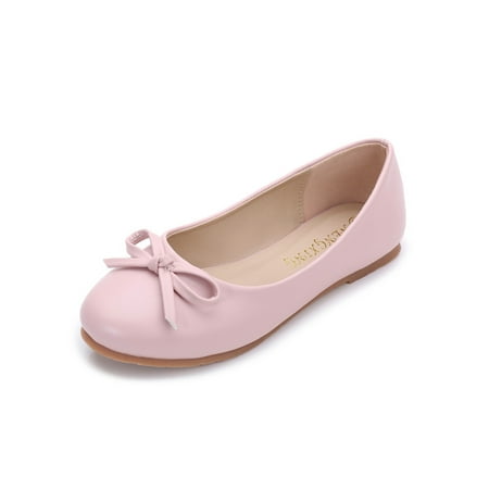 

Fangasis Kids Cute Dress Shoes Low Top Casual Flats Wedding Flat Pink 7C