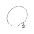thumbnail image 2 of 7 1/4 inch Oval Eye Hook Bangle Bracelet w/ St. Timothy in Sterling Silver, 2 of 3