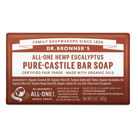Dr. Bronner's Pure-Castile Bar Soap – Eucalyptus – 5 oz