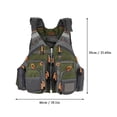 thumbnail image 3 of OUSITAID Luya Fishing Life Jacket Sandy Fishing Suit Boat Fishing Multi-functional Multi-pocket Portable with Floating Material Removable, 3 of 6